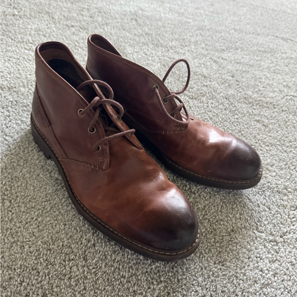 Clarks Dark Brown Leather Chukka Boots